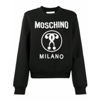 Moschino Moletom com estampa de logo Milano - Preto