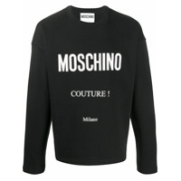Moschino Moletom com estampa de logo - Preto