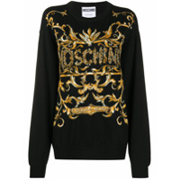 Moschino Moletom com estampa de logo - Preto