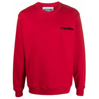 Moschino Moletom com logo no busto - Vermelho