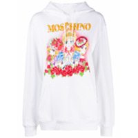 Moschino Moletom de algodão com estampa - Branco