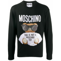 Moschino Moletom decote careca Teddy Bear - Preto