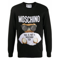 Moschino Moletom decote careca Teddy Bear - Preto