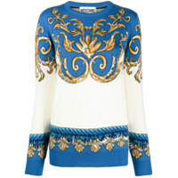 Moschino Suéter com padronagem barroca - Azul