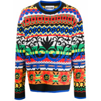 Moschino Suéter com padronagem geométrica - Azul