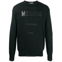 Moschino Suéter Couture com estampa de logo - Preto