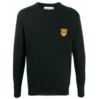 Moschino Teddy Bear intarsia crew-neck jumper - Preto