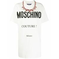 Moschino Vestido com estampa de logo - Branco