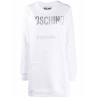 Moschino Vestido com estampa de logo Couture - Branco
