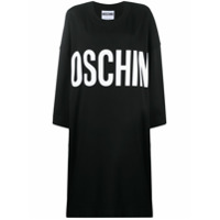 Moschino Vestido oversized com estampa de logo - Preto