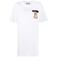 Moschino Vestido reto com Teddy Bear de contas - Branco