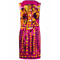 Moschino Vestido sem mangas com estampa de pinceladas - Rosa