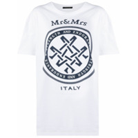 Mr & Mrs Italy Camiseta oversized com logo - Branco