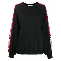 MSGM Blusa de moletom com logo lateral - Preto