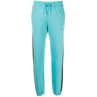 MSGM Calça esportiva com listras na lateral - Azul