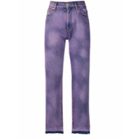 MSGM Calça jeans com efeito desbotado - Roxo