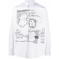 MSGM Camisa com estampa de ilustração - Cinza