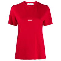 MSGM Camiseta com estampa de logo - Vermelho