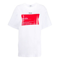 MSGM Camiseta com estampa Vivido - 01 WHITE