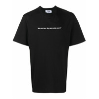 MSGM Camiseta mangas curtas com estampa de slogan - Preto