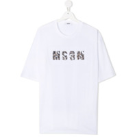 Msgm Kids Camiseta com estampa de logo - Branco