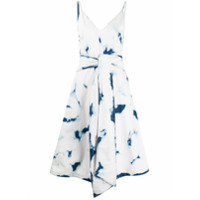 MSGM Vestido com cinto e estampa tie-dye - Branco