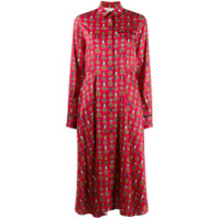 Mulberry Vestido Teri Medallion Twill - Vermelho