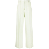 Nanushka Calça pantalona com cintura alta - Verde