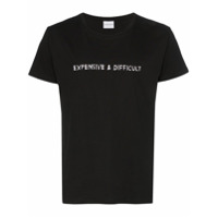 Nasaseasons Camiseta bordada Expensive & Difficult de algodão - Preto
