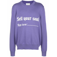 Nasaseasons Suéter com padronagem Sell Your Soul - Roxo