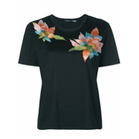 Natori Camiseta com bordado floral - Preto