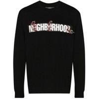 Neighborhood Camiseta com estampa de logo Rattlesnake - Preto