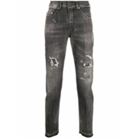 Neil Barrett Calça jeans skinny com destroyed - Cinza