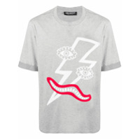 Neil Barrett Camiseta com estampa de raios - Cinza