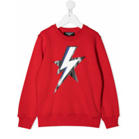 Neil Barrett Kids lightning bolt sweatshirt - Vermelho