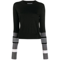 Neil Barrett Suéter com detalhe listrado - Preto