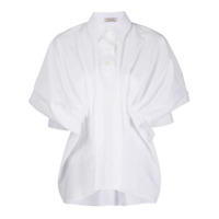 Nina Ricci Camisa mangas bufantes com pregas - Branco