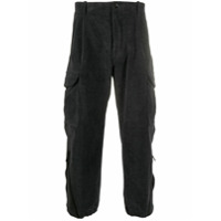 Nine In The Morning cropped corduroy cargo pants - Cinza