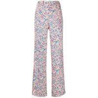 Nº21 Calça pantalona com estampa de margarida - Estampado