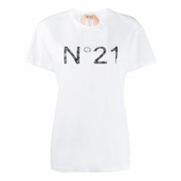 Nº21 Camiseta mangas curtas com estampa de logo - Branco