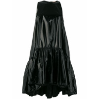 Nº21 Vestido com brilho e recortes em camadas - Preto