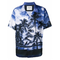 NOON GOONS Camisa com estampa de palmeira - Azul