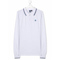 North Sails Kids Camisa polo com mangas longas de algodão - Branco