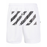 Off-White Bermuda com estampa de logo - Branco