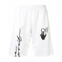 Off-White Bermuda esportiva com logo - Branco