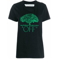 Off-White Camiseta com árvore bordada - Preto
