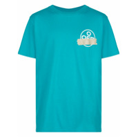 Off-White Camiseta com estampa de logo - Azul