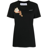 Off-White Camiseta com estampa de logo - Preto