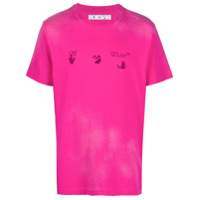 Off-White Camiseta com estampa de logo - Rosa