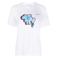 Off-White Camiseta com estampa grafite - Branco